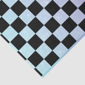 Mousseline Papier Tissu Boho Blue et violet (Détail)