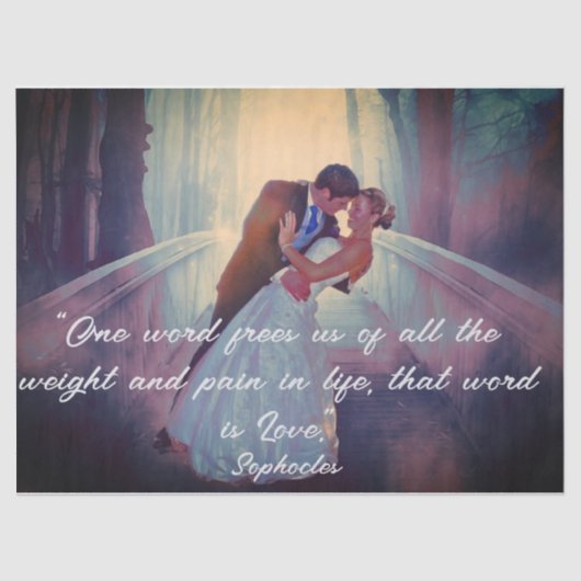 Mousseline Papier Tissu Bride et Groom (Recto)