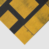 Mousseline Papier Tissu Brûlé jaune Noir (Détail)