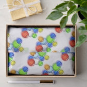 Mousseline Papier Tissu - Bulles colorées (Cadeau)