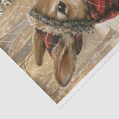 Mousseline Papier Tissu Bunny de Noël (Détail)
