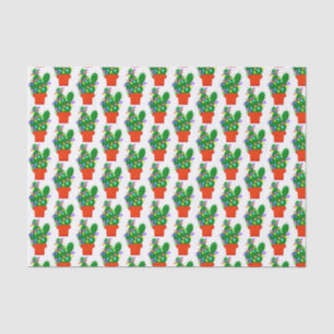 Mousseline Papier Tissu Cactus Christmas Tree