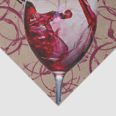 Mousseline Papier Tissu Cadeau Vin (Détail)