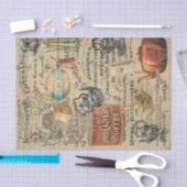 Mousseline Papier Tissu Café vintage (Artisanat)