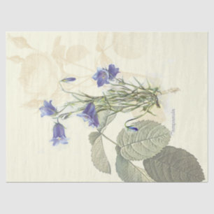 Mousseline Papier Tissu Campanula vintage