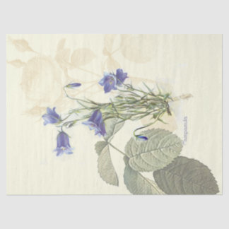 Mousseline Papier Tissu Campanula vintage