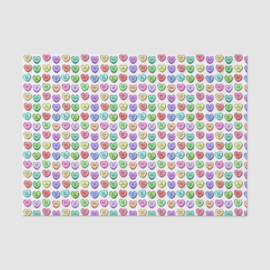 Mousseline Papier Tissu Candy Heart (Recto)