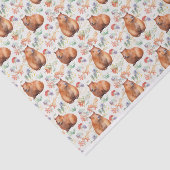 Mousseline Papier Tissu Capybara (Détail)