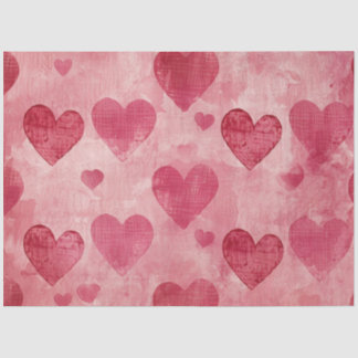 Mousseline Papier Tissu Cardiaque Romantique