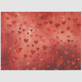 Mousseline Papier Tissu Cardiaque Romantique