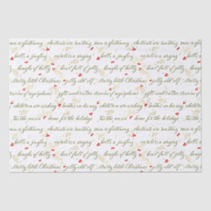 Mousseline Papier Tissu Carols de Noël Classique