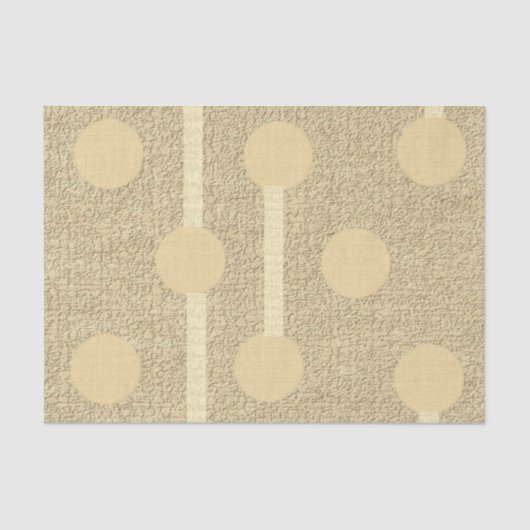 Mousseline Papier Tissu Cercles beiges (Recto)