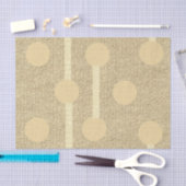 Mousseline Papier Tissu Cercles beiges (Artisanat)