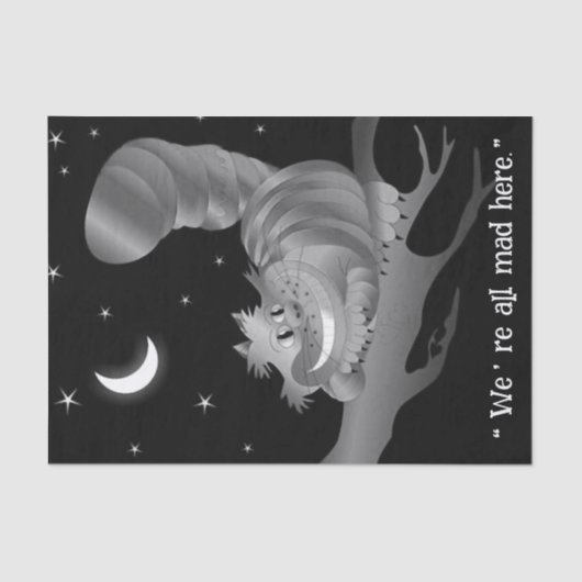 Mousseline Papier Tissu Cheshire Cat (Recto)