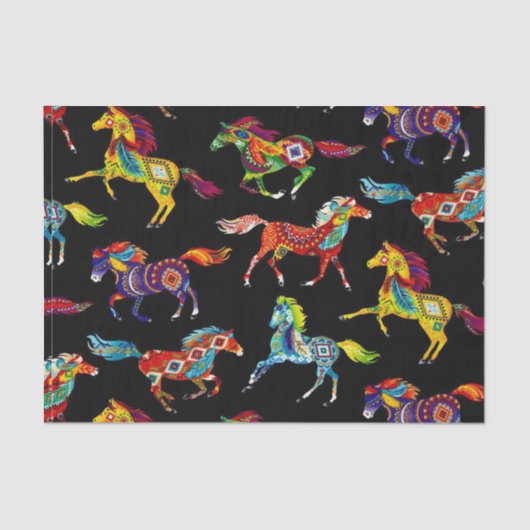 Mousseline Papier Tissu Cheval (Recto)