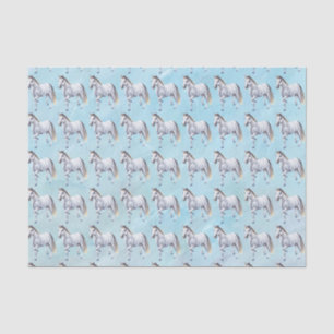 Mousseline Papier Tissu Cheval Blanc