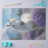 Mousseline Papier Tissu Cheval Blanc (Artisanat)