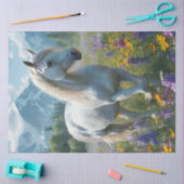 Mousseline Papier Tissu Cheval Pré (Artisanat)
