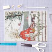 Mousseline Papier Tissu Chevaux d'hiver (Artisanat)