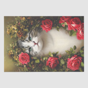 Mousseline Papier Tissu Chic Chic De Chat Pour Découpage