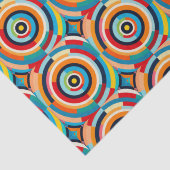 Mousseline Papier Tissu Circulaire Rtro Coloré (Détail)