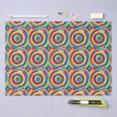 Mousseline Papier Tissu Circulaire Rtro Coloré (Artisanat)