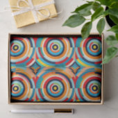 Mousseline Papier Tissu Circulaire Rtro Coloré (Cadeau)