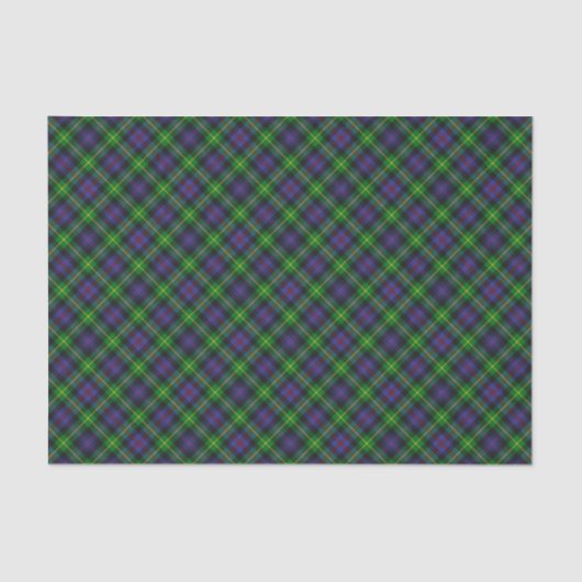 Mousseline Papier Tissu Clan Farquharson Tartan (Recto)