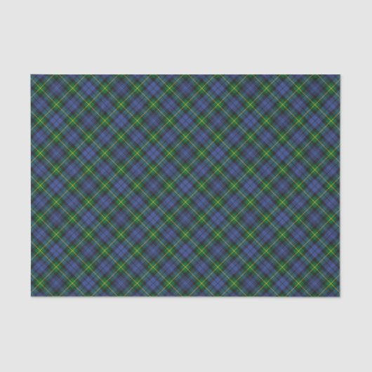 Mousseline Papier Tissu Clan Gordon Tartan (Recto)