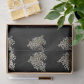 Mousseline Papier Tissu Cœur d'Hydrangea Blanche (Cadeau)