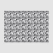 Mousseline Papier Tissu Collage Points Abstraits Noir Blanc (Recto)