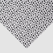Mousseline Papier Tissu Collage Points Abstraits Noir Blanc (Détail)