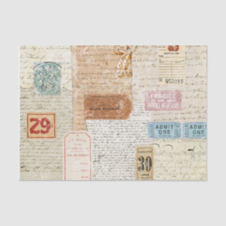 Mousseline Papier Tissu Collé