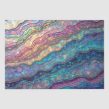 Papier Tissu Coloré À Ondes