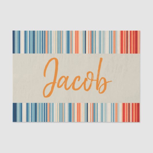 Mousseline Papier Tissu Coloré Orange Grandes (Recto)