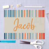 Mousseline Papier Tissu Coloré Orange Grandes (Artisanat)