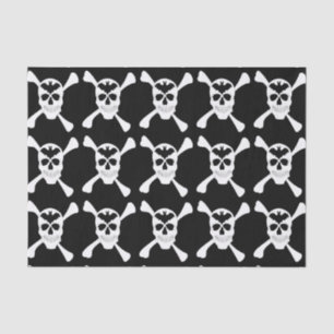 Mousseline Papier Tissu Crâne Et Crossbones