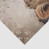 Mousseline Papier Tissu Cube Lion Cub (Détail)