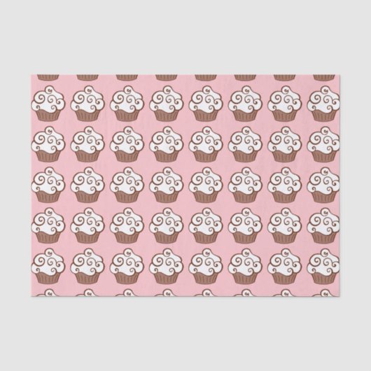 Mousseline Papier Tissu Cupcake (Recto)