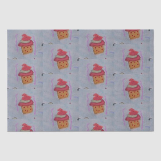 Mousseline Papier Tissu Cupcakes (Recto)