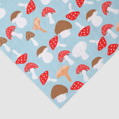 Mousseline Papier Tissu Cute Champignons (Détail)