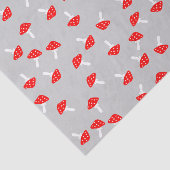 Mousseline Papier Tissu Cute Champignons (Détail)