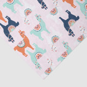 Mousseline Papier Tissu Cute Llama (Détail)