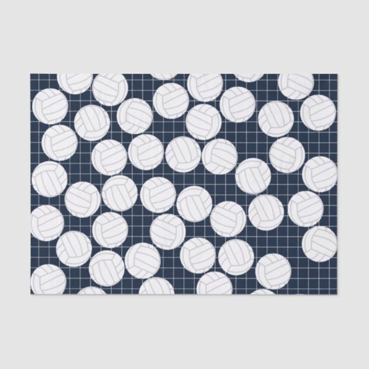 Mousseline Papier Tissu Cute Volleyball (Recto)