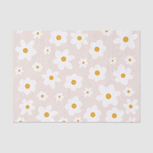 Mousseline Papier Tissu Daisy (Recto)