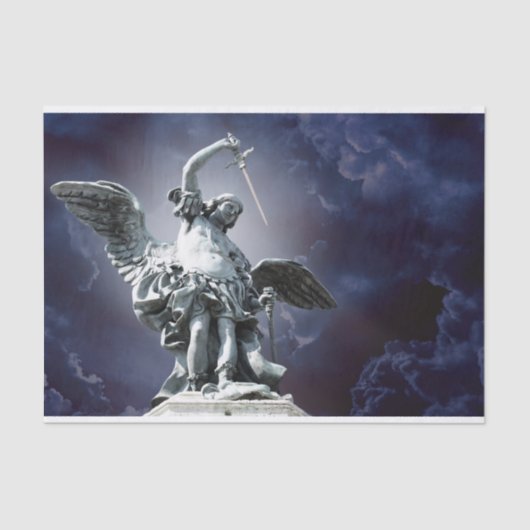 Mousseline papier tissu d'ange guerrier (Recto)