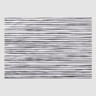 Mousseline Papier Tissu d'aquarelle noir et blanc