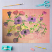 Mousseline Papier Tissu D'Artisanat Violet Et Rose (Artisanat)