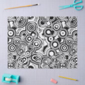 Mousseline Papier tissu de cercles abstraits (Artisanat)