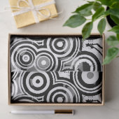 Mousseline Papier tissu de cercles abstraits (Cadeau)